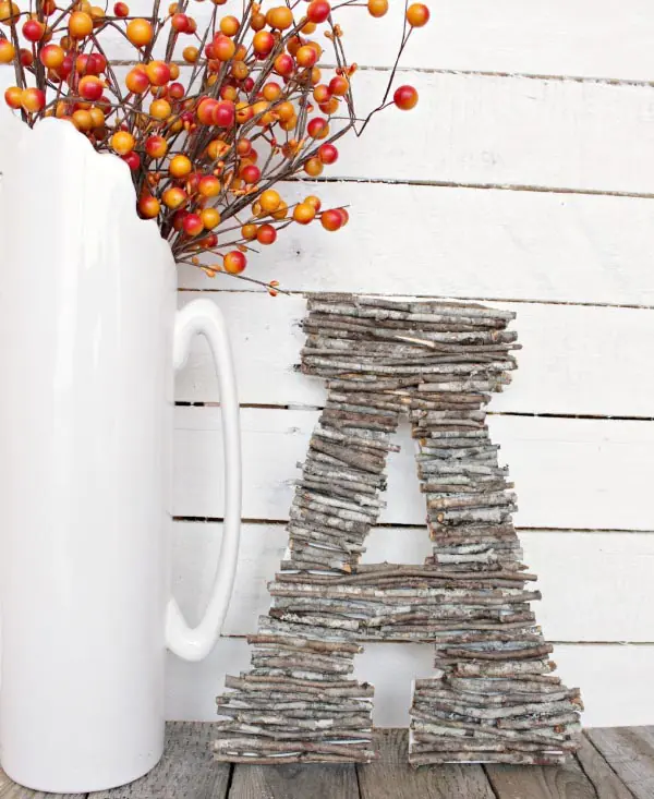 DIY Twig Letters