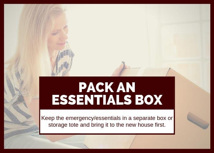 Moving Tip #14 Pack an Essentials Box