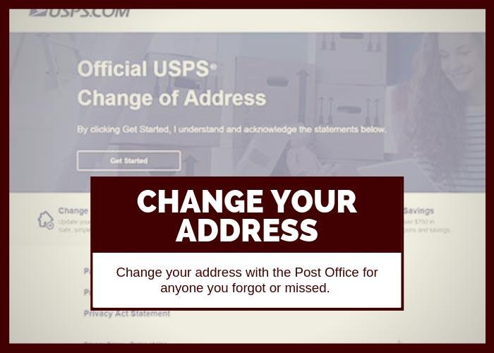 Moving Tip #16 Change Your Address with the Post Office