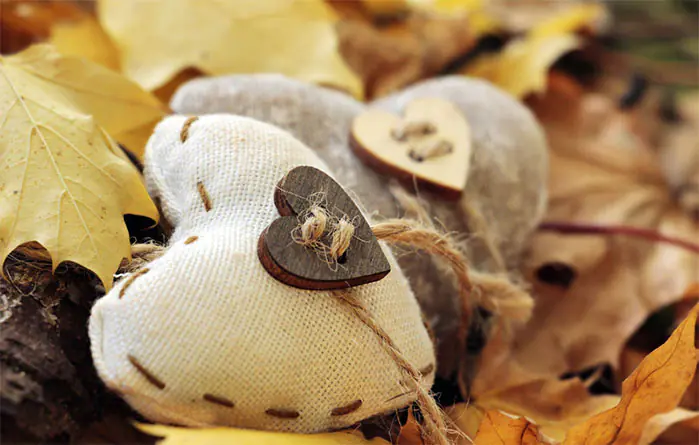 Rustic Stitched Hearts