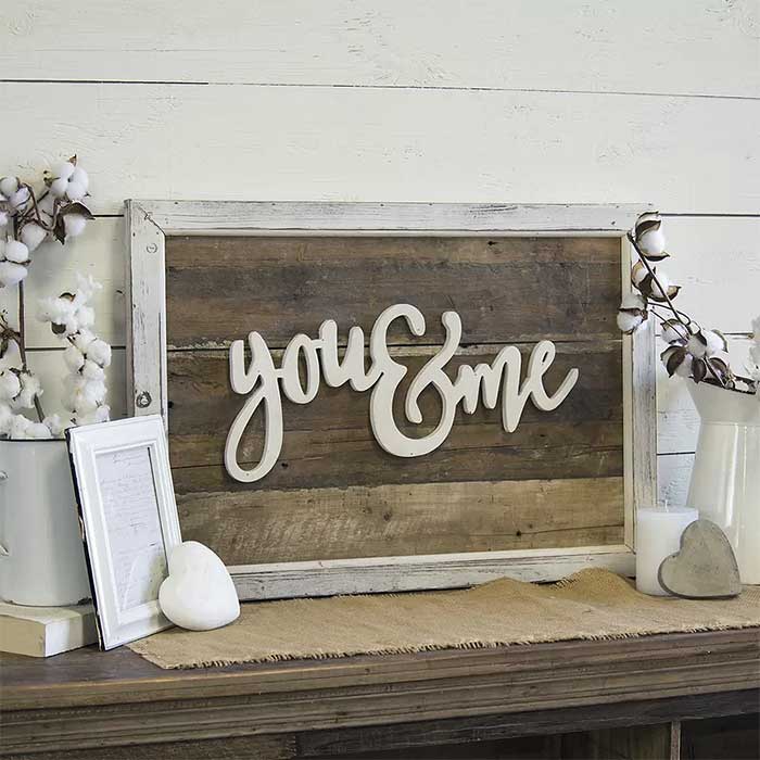 You and Me Wood Wall Decor