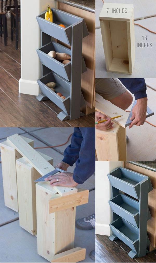 DIY Produce Bin Stand