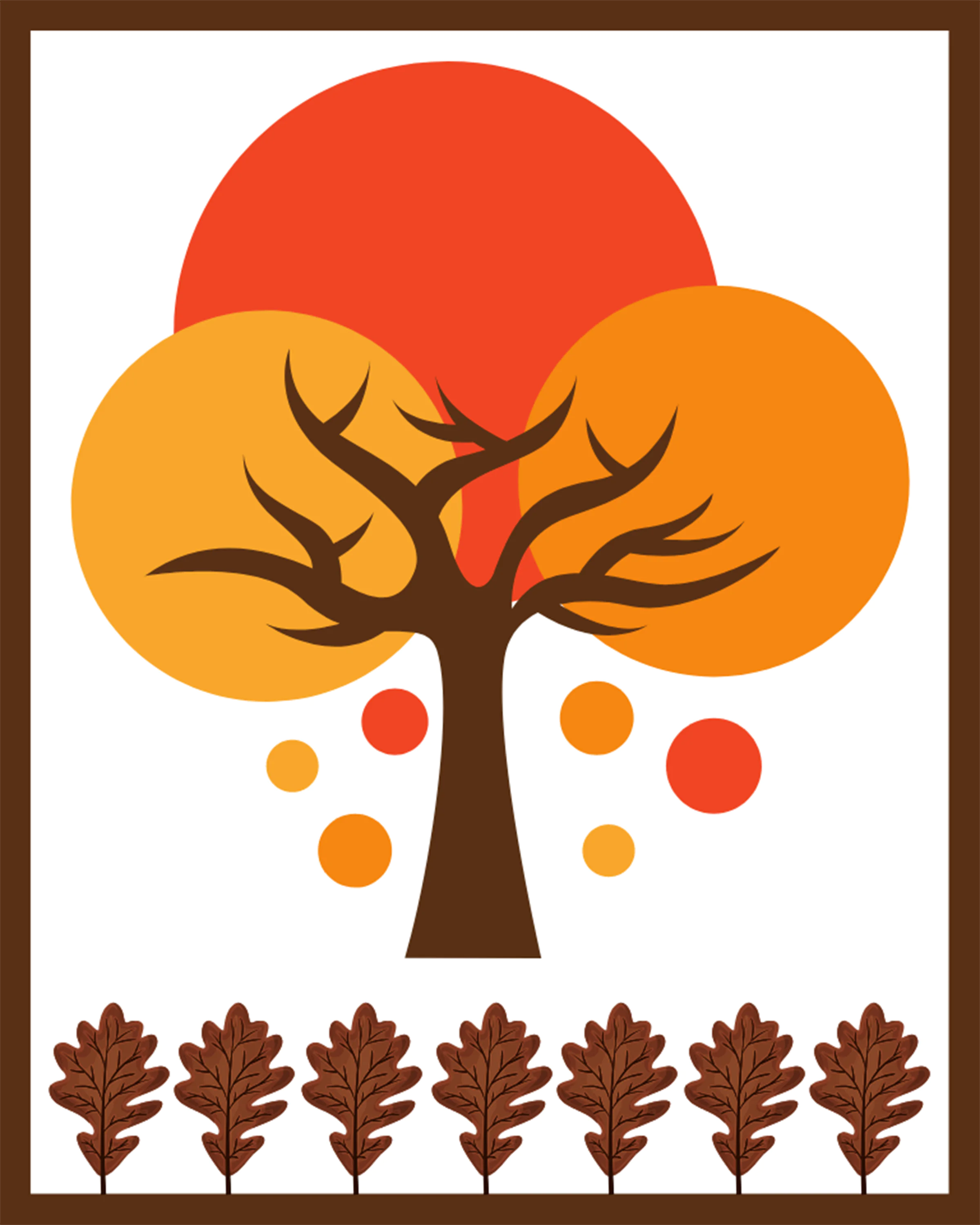 Abstract Fall Colors DIY Printable 8x10