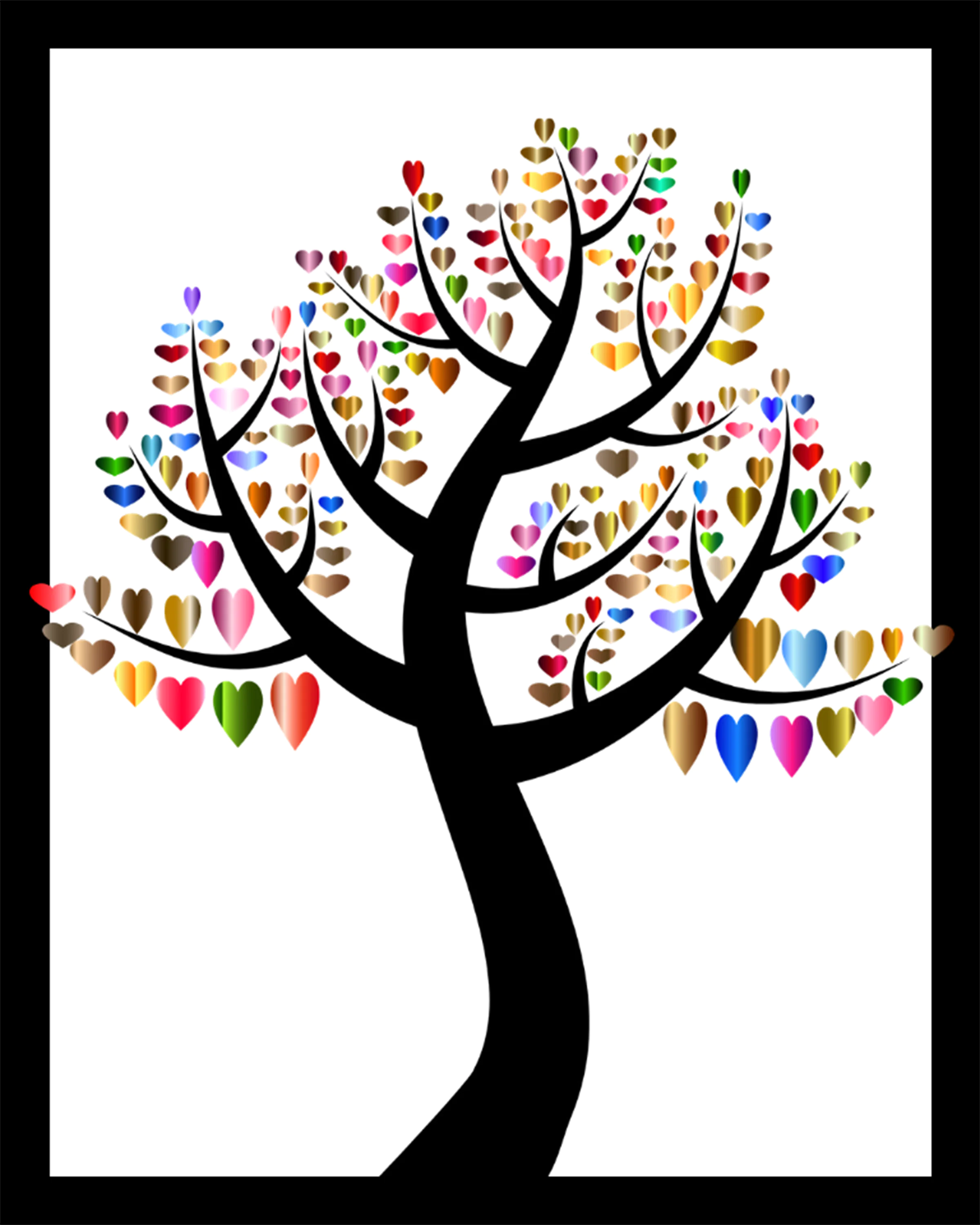 Fall Love Tree DIY Printable 8x10