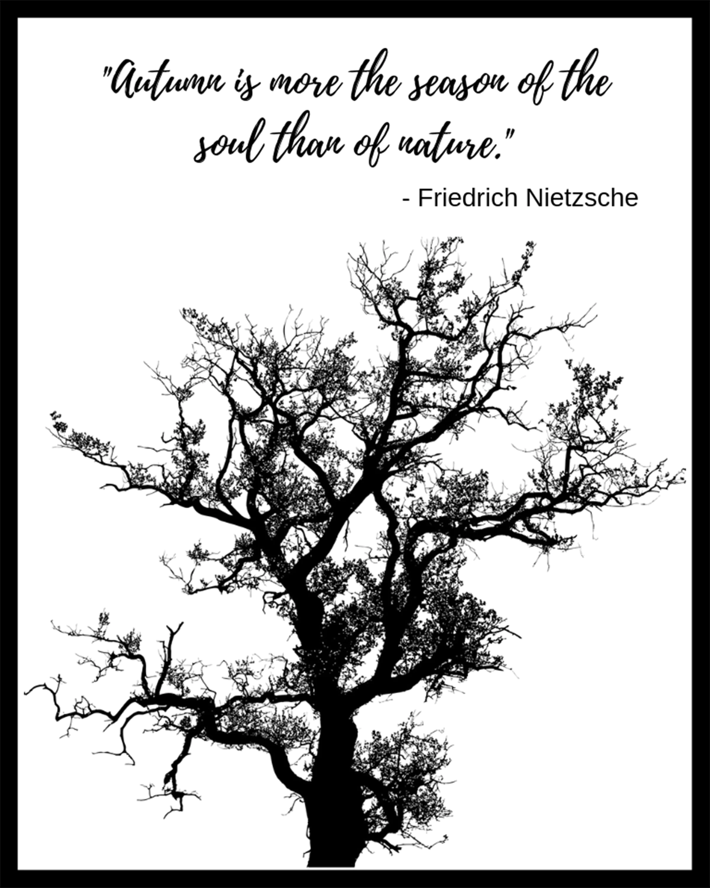 Friedrich Nietzsche Autumn Quote Free 8x10 Printable