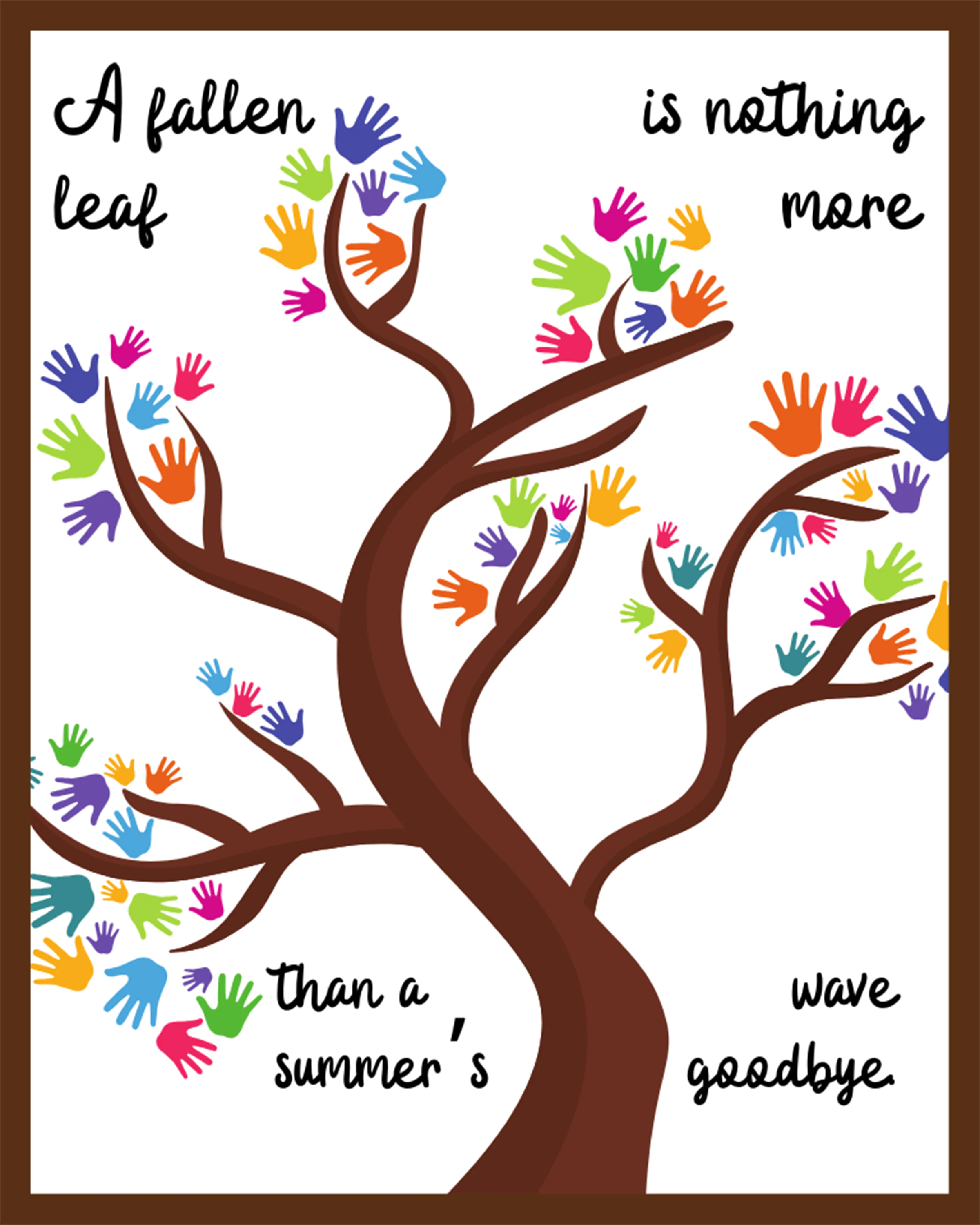 Summer's Wave Goodbye Free Fall Printable 8x10