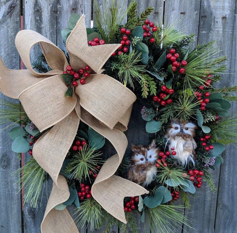 Adorable Owl Wreath