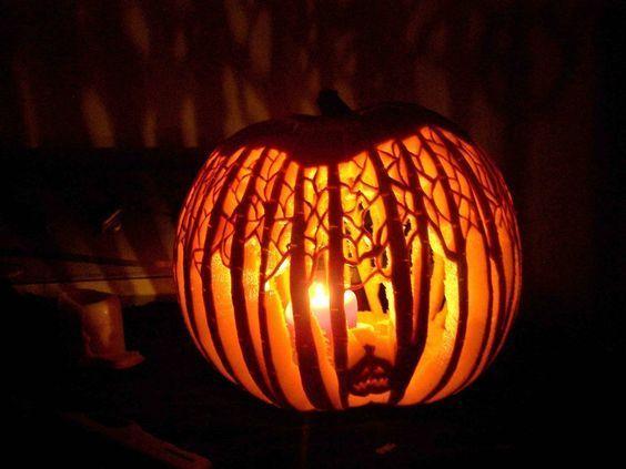 Carved Pumpkin Forest