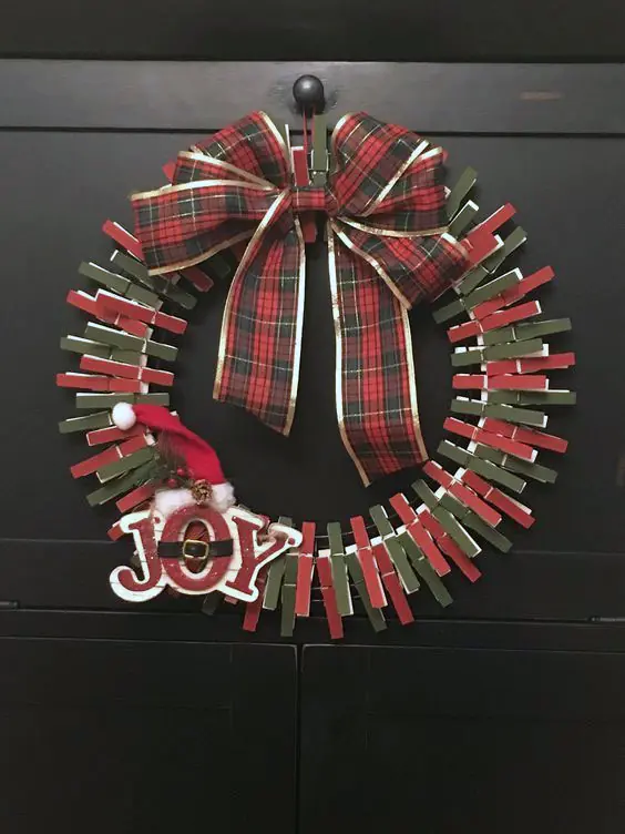 Joy Clothespin Wreath