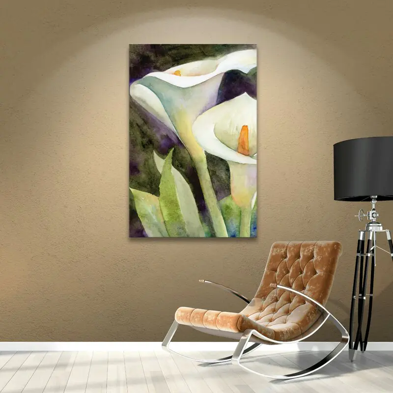 Calla Lily Painting Print on Canvas