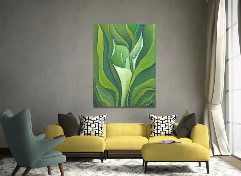 Calla Lily Still Life Original Oil Painting