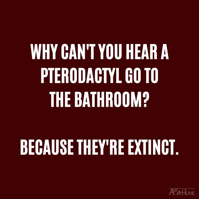 Why can't you hear a pterodactyl go to the bathroom? Because they’re extinct.