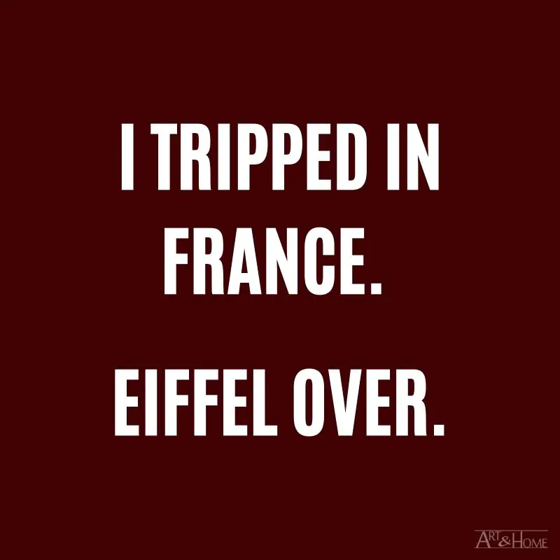 I tripped in France. Eiffel over. #DadJokes