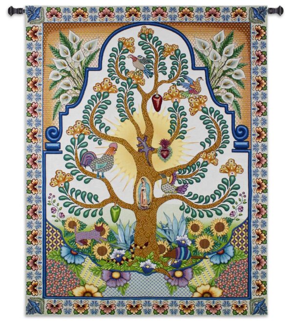 Arboles de la Vida | Latin Tree of Life Wall Tapestry | 68 x 52