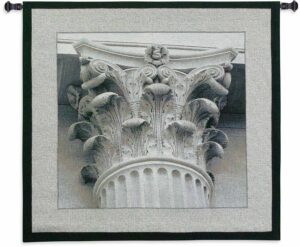 Architectural Detail III | 35" x 35" | Black & White Tapestry