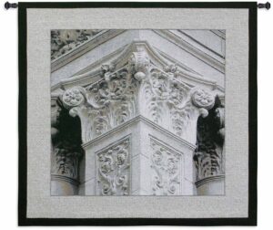 Architectural Detail IV | 53" x 53" | Black & White Tapestry