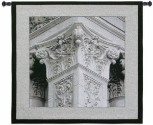 Architectural Detail IV | 35" x 35" | Black & White Tapestry