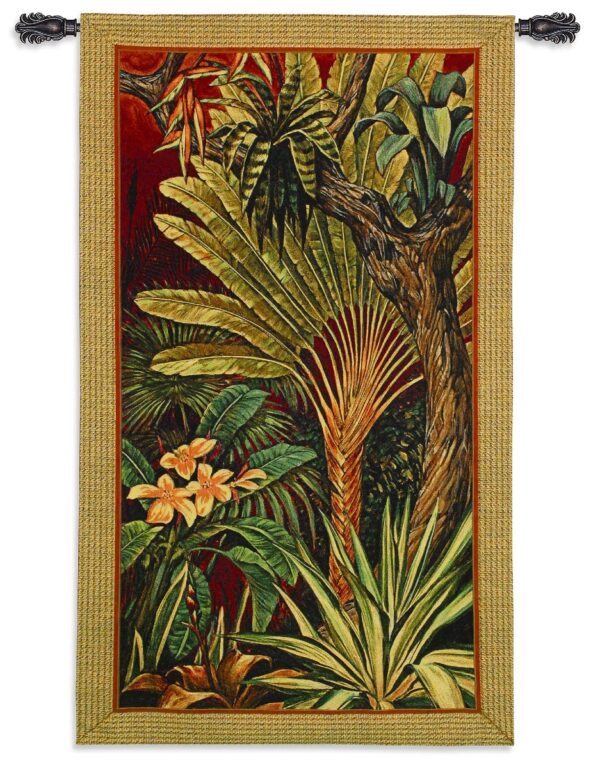 Bali Garden II | Tropical Botanical Tapestry | 60 x 35