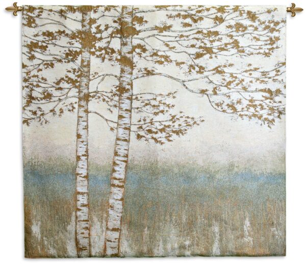 Birch Silhouette II | Woven Tapestry Wall Hanging | 48 x 52