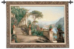 Carl Aagood Lodge at Lake Como | 53" x 36" | Wall Tapestry