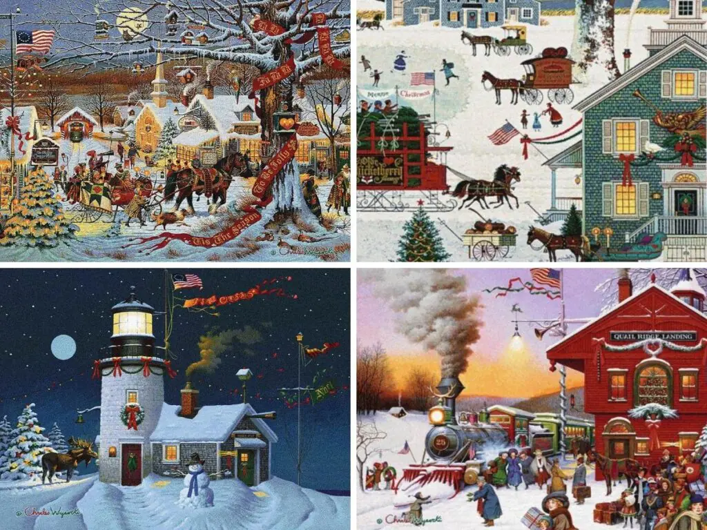 Charles Wysocki Christmas Tapestries