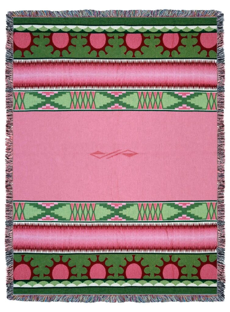 Concho Springs Rose Pink Southwest Tapestry Throw Art & Home