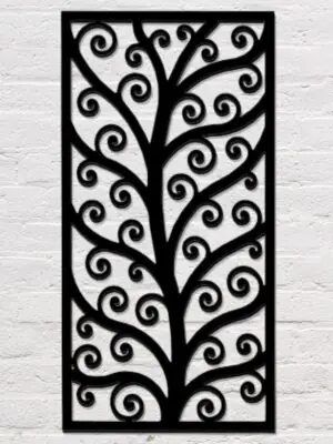 Contemporary Tree of Life Wrought Iron Wall Decor  | 18 x 35