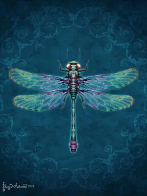 Damask Dragonfly Woven Throw Blanket | 72 x 54