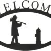Fireman Large Wrought Iron Welcome Sign