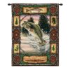 Fish Lodge Bass | Rustic Tapestry Wall Hanging | 33 x 26