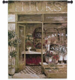 Fleurs Du Jardin | 38" x 53" | Tapestry Wall Decor