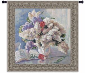 Flowers by Strauss | 53" x 53" | Woven Wall Tapestry