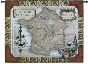 French Wine Country | 53" x 42" | Tapestry Wall Hanging