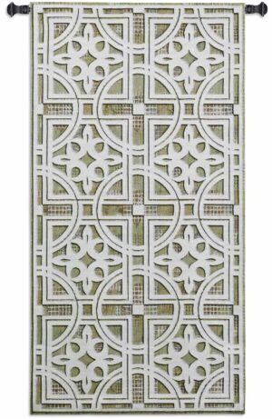 Fretwork | 26" x 50" | Tapestry Wall Decor | Cotton & Boucle