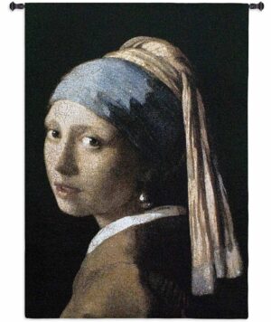 Girl with Pearl Earring | 38" x 53" | Woven Hanging Tapestry