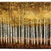 Golden Aspens | Contemporary Landscape Woven Tapestry | 35 x 53