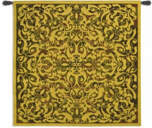 Golden Scroll | 53 x 53 | Woven Tapestry Decor