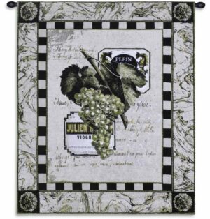 Grapes & Labels I | 27" x 33" | Tapestry Wall Decor