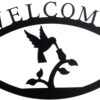 Hummingbird Large Wrought Iron Welcome Sign