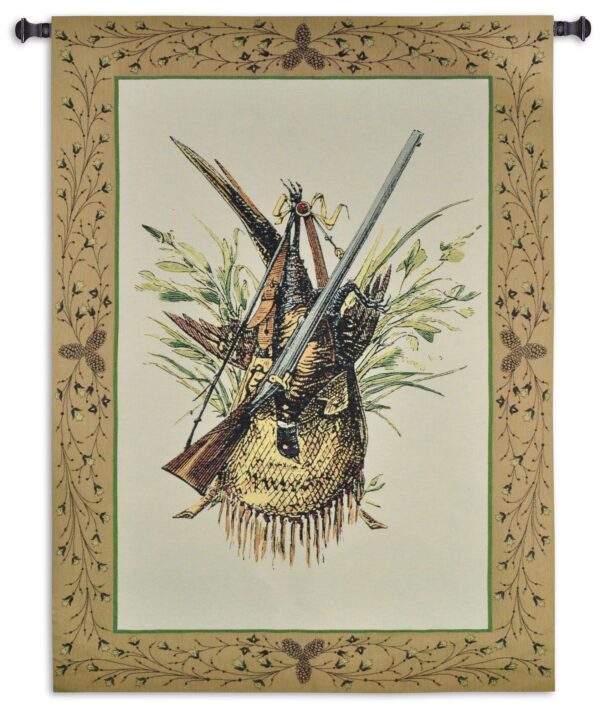 Hunting Gear | Rustic Woven Tapestry Wall Hanging | 59 x 44