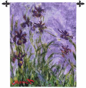 Irises by Claude Monet | 38" x 44" | Tapestry Wall Decor