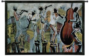 Jazz Reflections I | 53" x 36" | Woven Tapestry