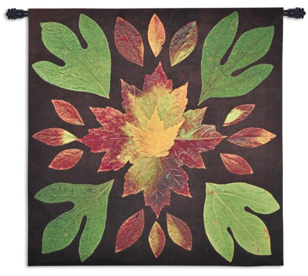 Kaleidoscope Leaves | Woven Tapestry | 51 x 52