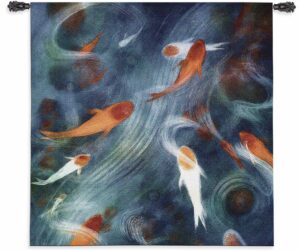 Koi Pool | 52 x 52 | Woven Wall Tapestry