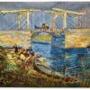 Langlois Bridge at Arles with Women Washing Wall Tapestry | 37 x 53