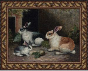 Lapin | 53" x 40" | Woven Wall Tapestry | Wool & Cotton