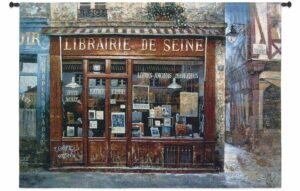 Librairie De Seine, Paris | 53" x 37" | Tapestry Wall Decor
