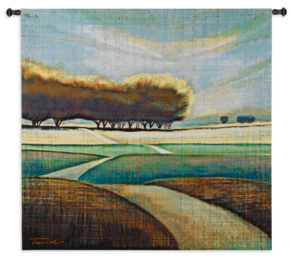 Looking Back II | Contemporary Landscape Art Tapestry | 48 x 52