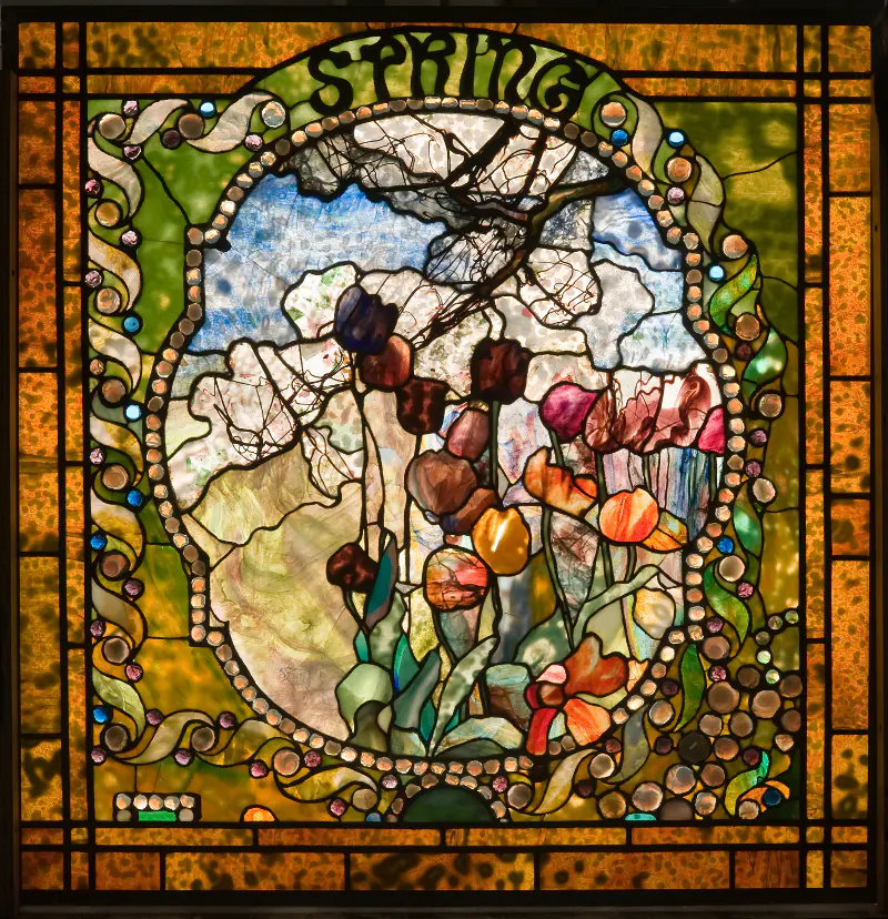 Louis Comfort Tiffany Spring Stained Glass Window