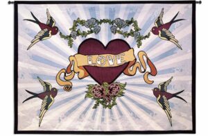 Love Tattoo | 38 x 53 | Woven Tapestry